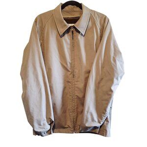 London Fog Men's Weatherproof Jacket Size 42 Long Beige Zip out Liner